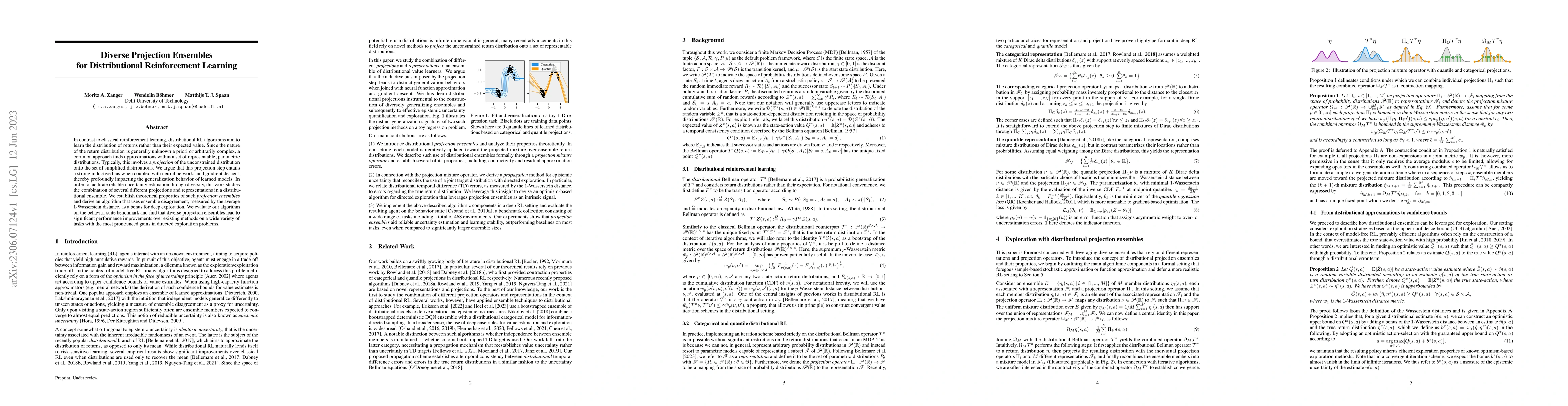Thumbnail for Diverse Projection Ensembles for Distributional Reinforcement Learning
