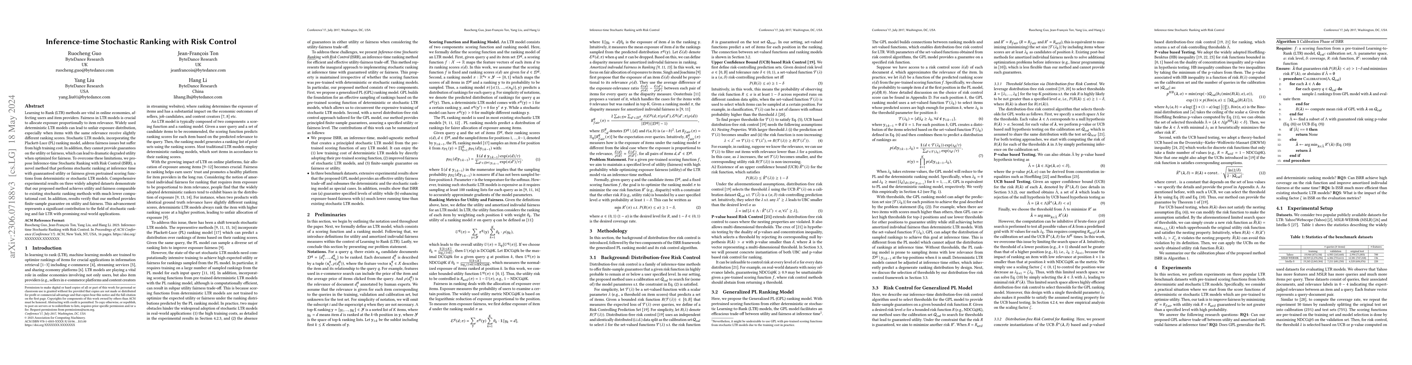 Thumbnail for Inference-time Stochastic Ranking with Risk Control