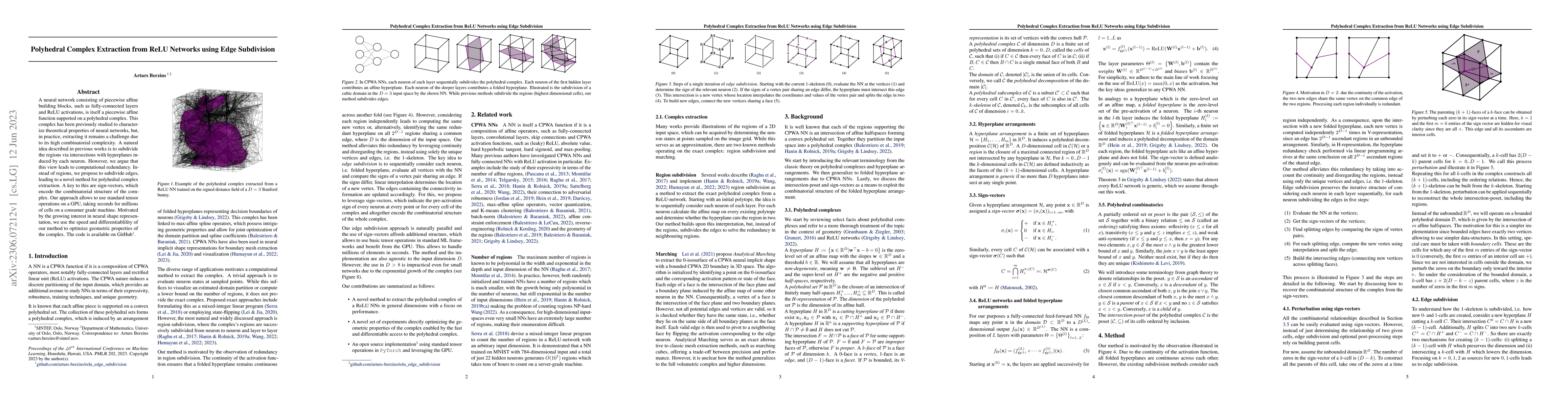 Thumbnail for Polyhedral Complex Extraction from ReLU Networks using Edge Subdivision