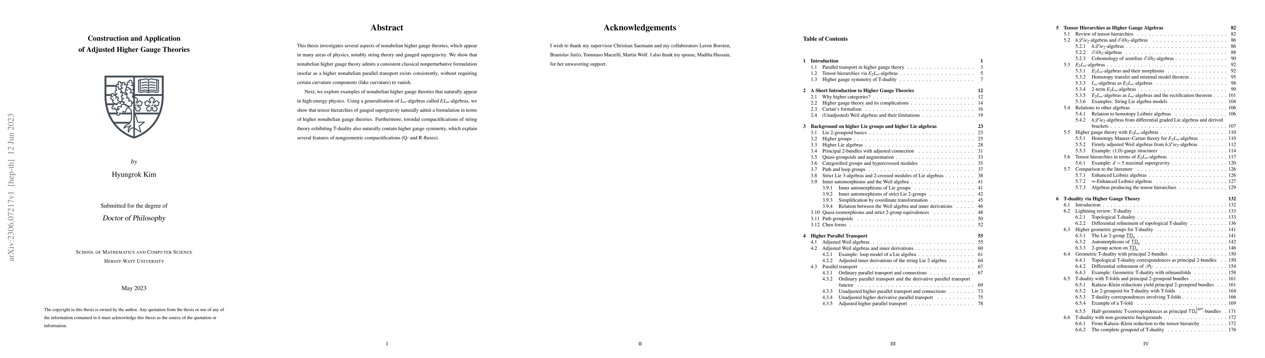 Thumbnail for Construction and Application of Adjusted Higher Gauge Theories