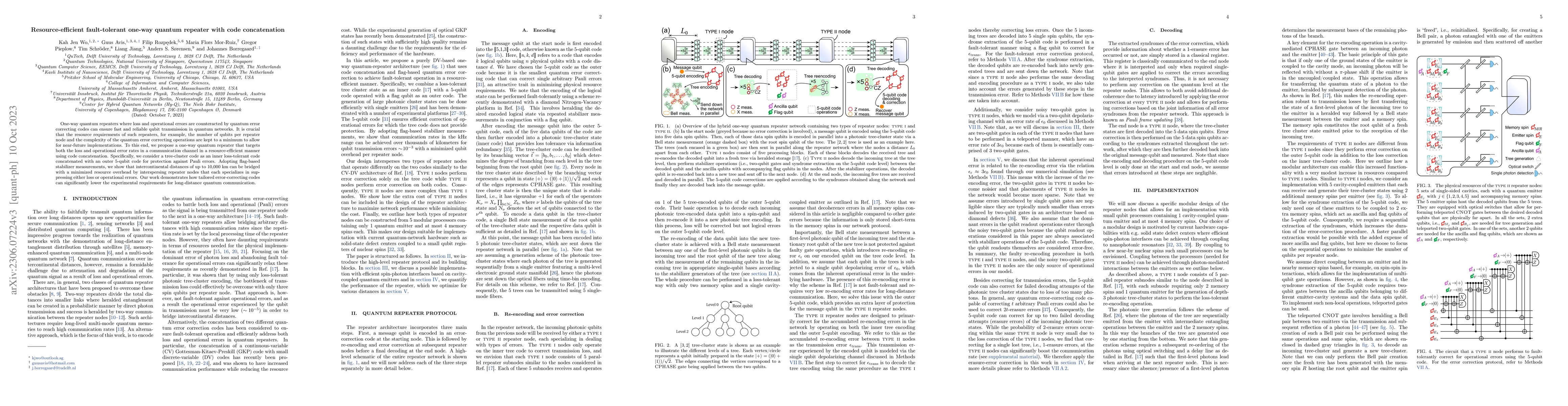 Thumbnail for Resource-efficient fault-tolerant one-way quantum repeater with code
  concatenation