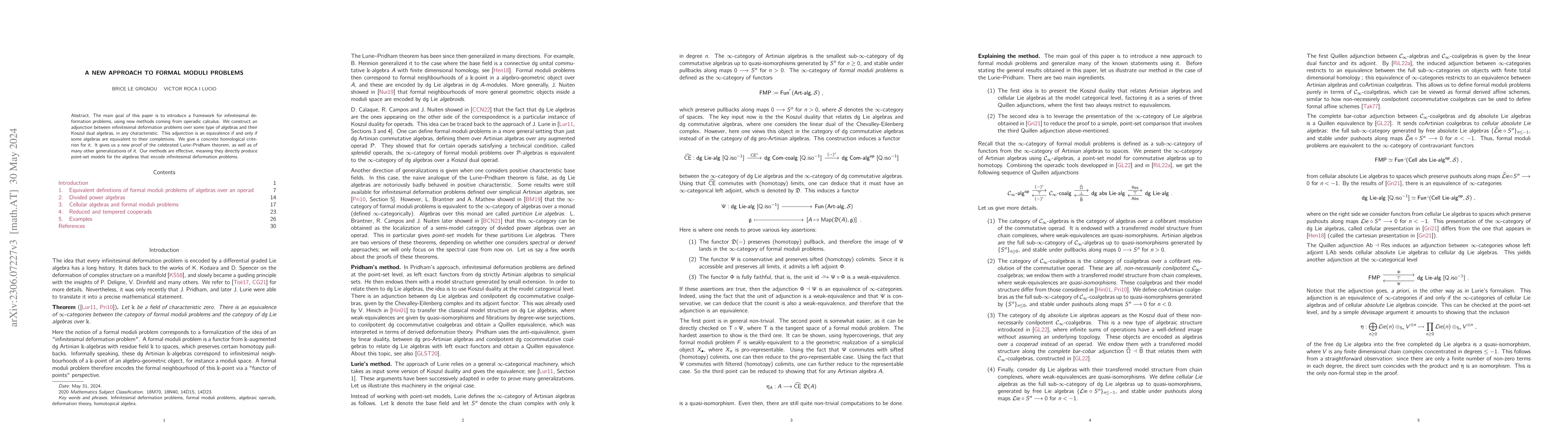Thumbnail for A new approach to formal moduli problems