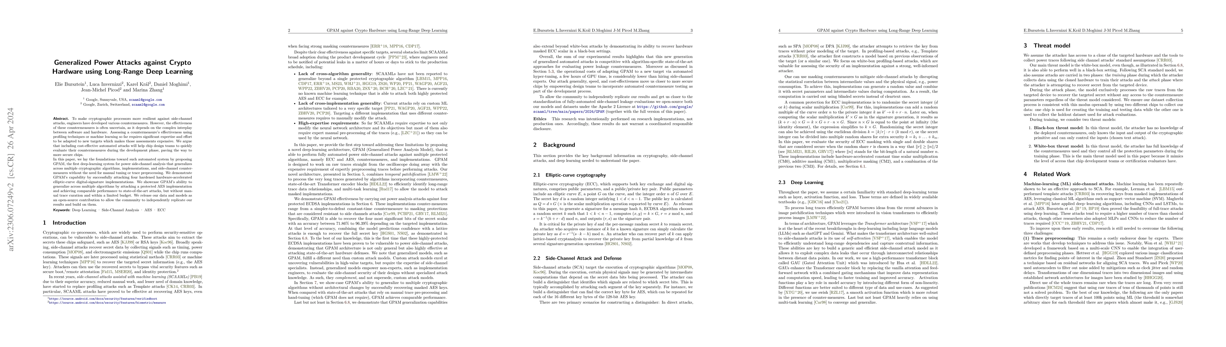 Thumbnail for Generalized Power Attacks against Crypto Hardware using Long-Range Deep
  Learning
