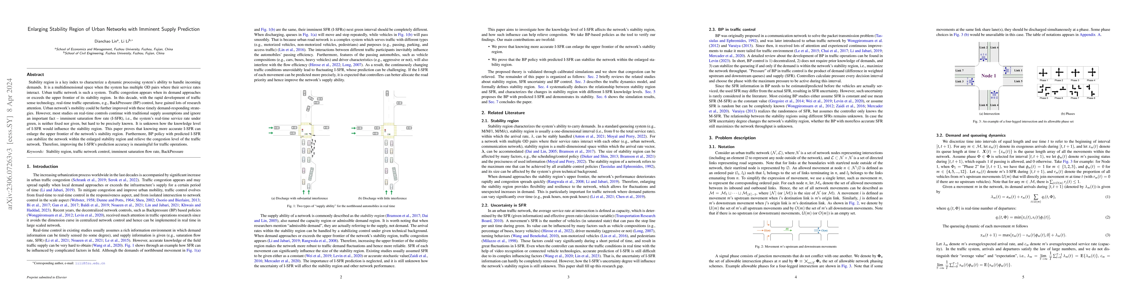 Thumbnail for Enlarging Stability Region of Urban Networks with Imminent Supply
  Prediction