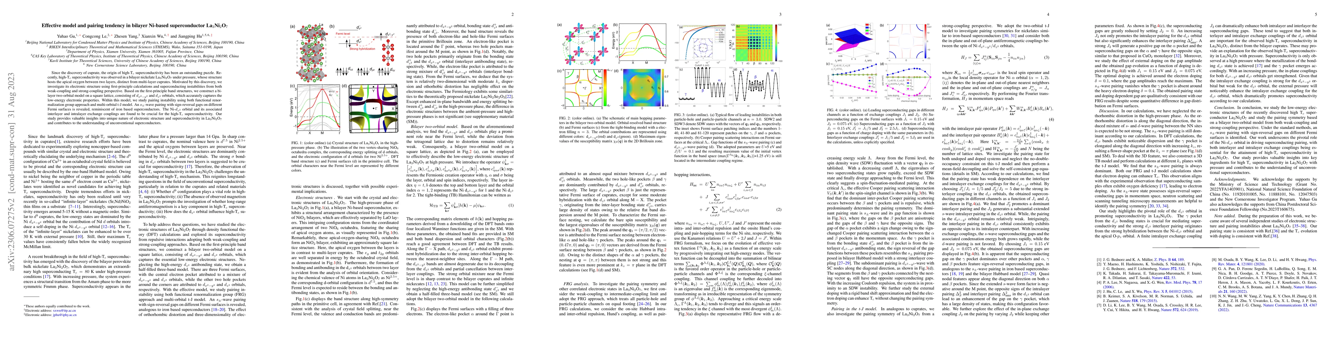 Thumbnail for Effective model and pairing tendency in bilayer Ni-based superconductor
  La$_3$Ni$_2$O$_7$