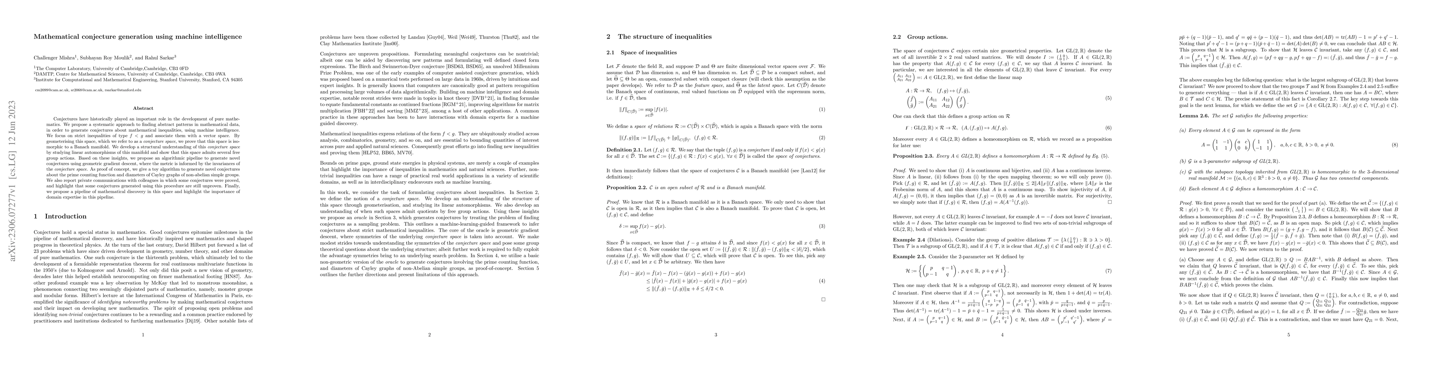 Thumbnail for Mathematical conjecture generation using machine intelligence