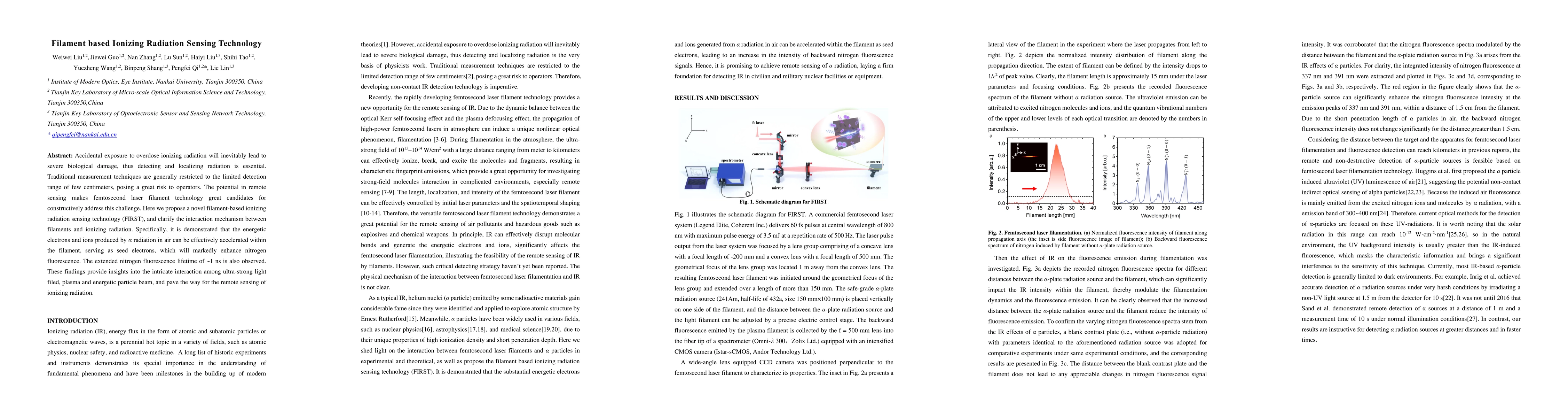 Thumbnail for Filament based Ionizing Radiation Sensing Technology