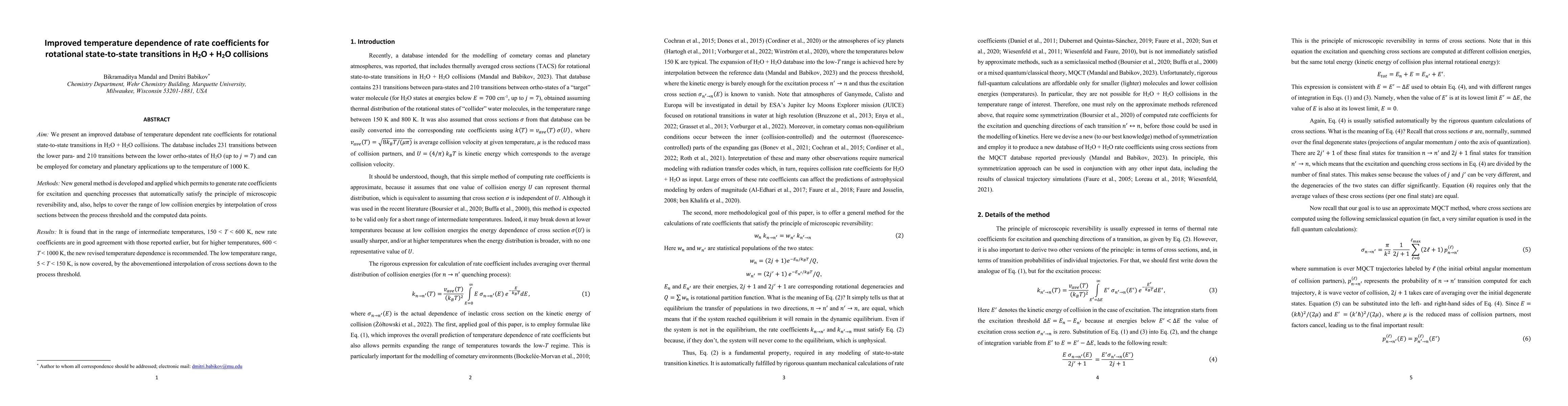 Thumbnail for Improved temperature dependence of rate coefficients for rotational
  state-to-state transitions in H$_{2}$O + H$_{2}$O collisions