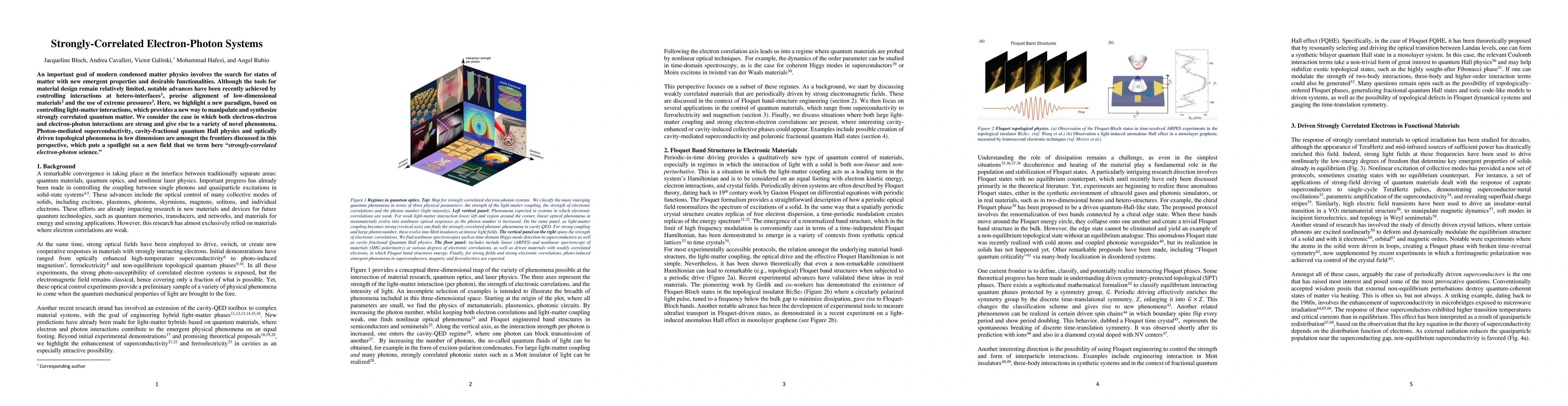 Thumbnail for Strongly-Correlated Electron-Photon Systems