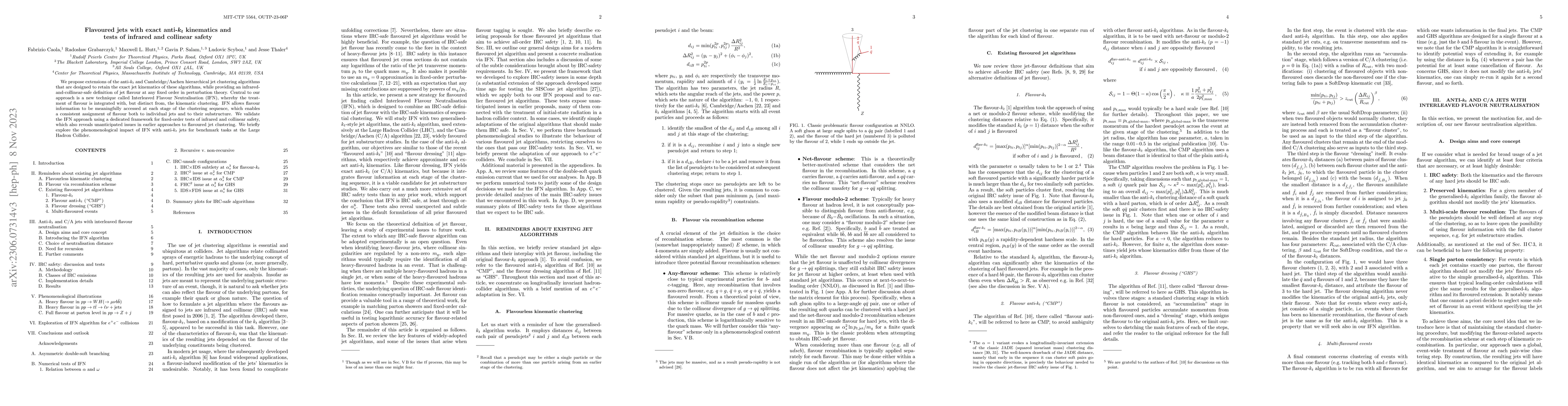 Thumbnail for Flavoured jets with exact anti-$k_t$ kinematics and tests of infrared
  and collinear safety