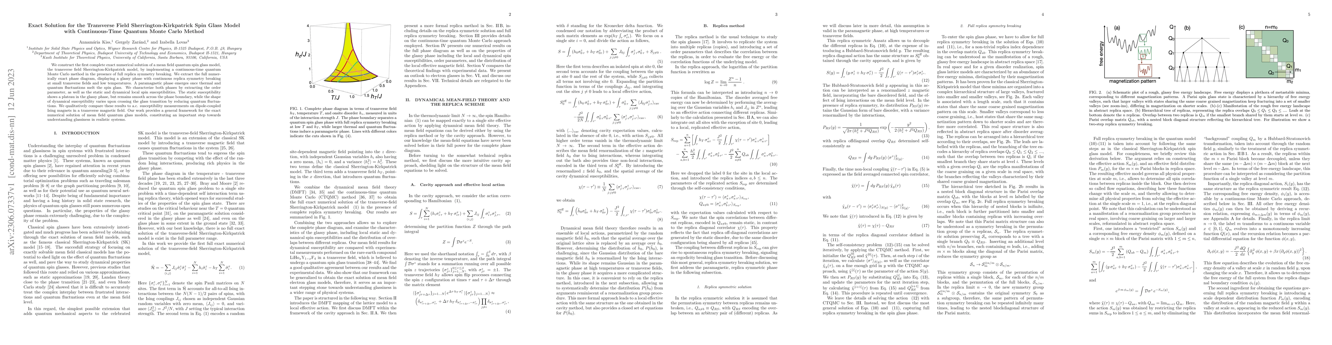 Thumbnail for Exact Solution for the Transverse Field Sherrington-Kirkpatrick Spin
  Glass Model with Continuous-Time Quantum Monte Carlo Method