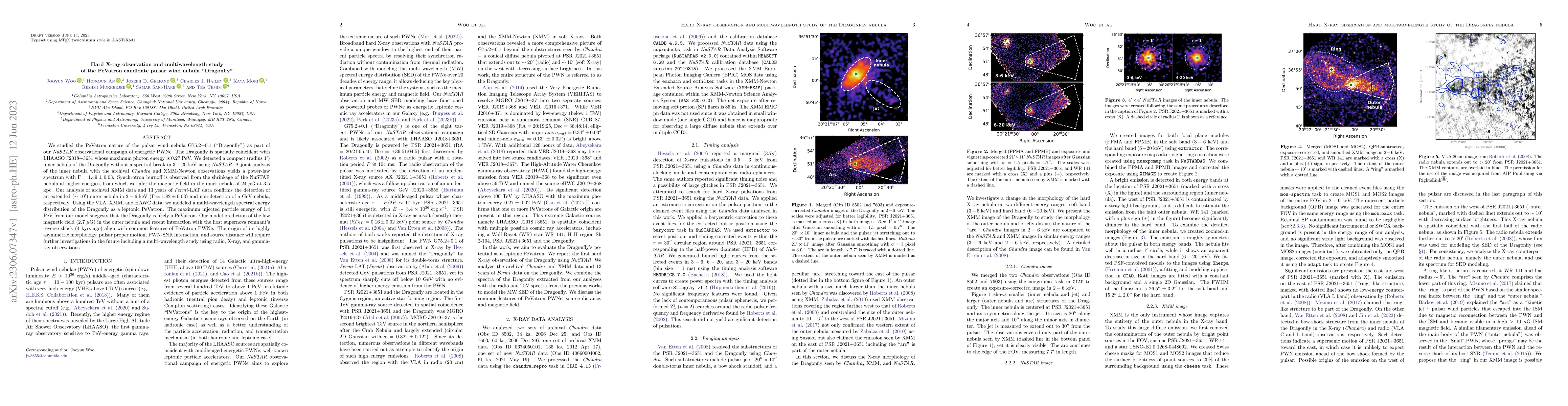 Thumbnail for Hard X-ray observation and multiwavelength study of the PeVatron
  candidate pulsar wind nebula "Dragonfly"