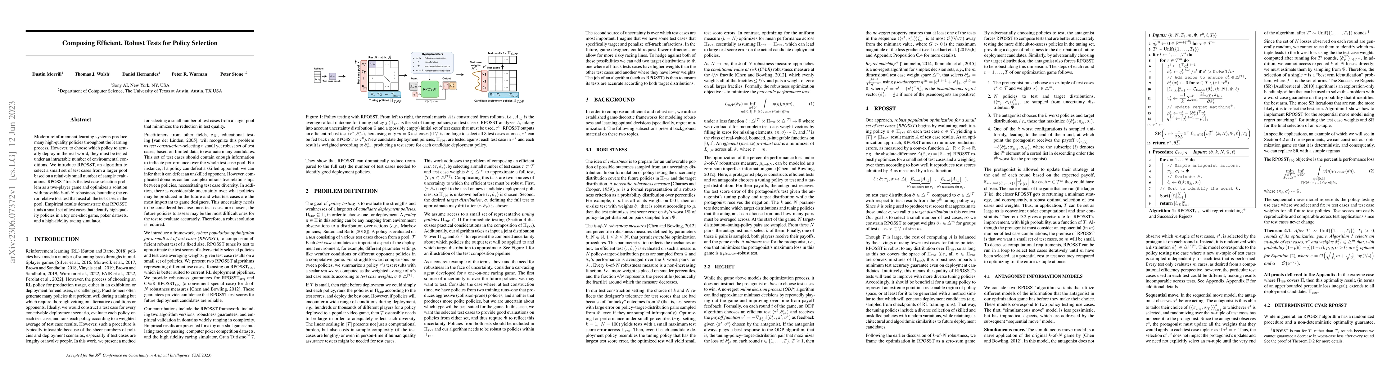 Thumbnail for Composing Efficient, Robust Tests for Policy Selection