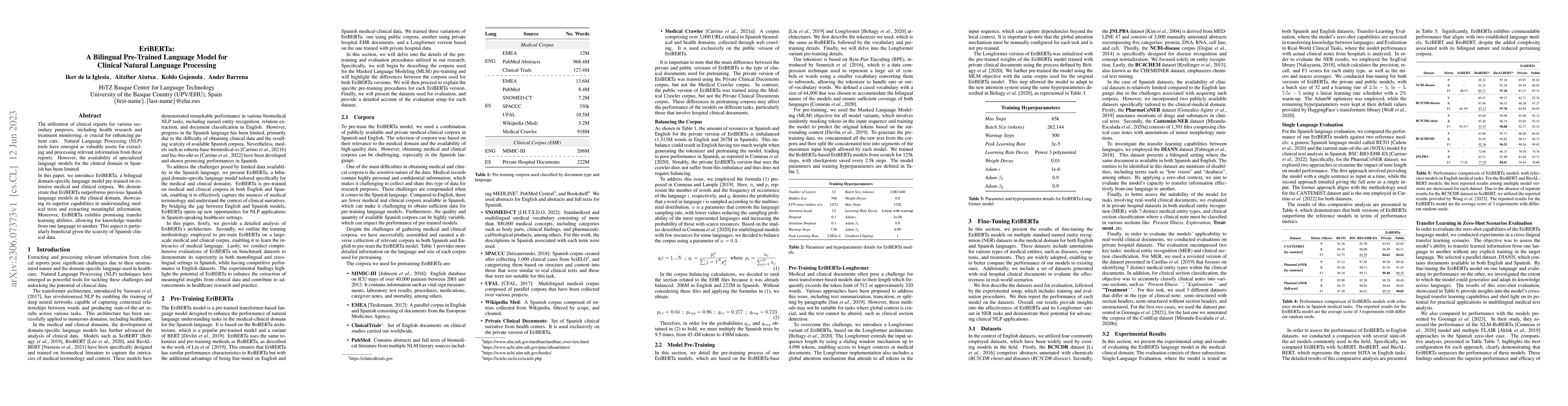 Thumbnail for EriBERTa: A Bilingual Pre-Trained Language Model for Clinical Natural
  Language Processing
