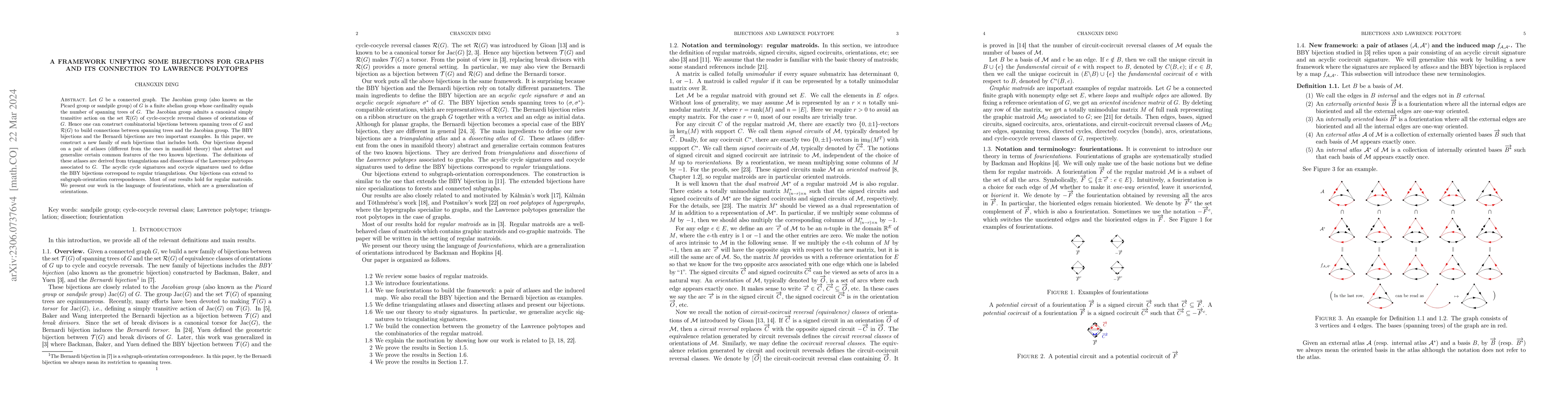 Thumbnail for A framework unifying some bijections for graphs and its connection to
  Lawrence polytopes