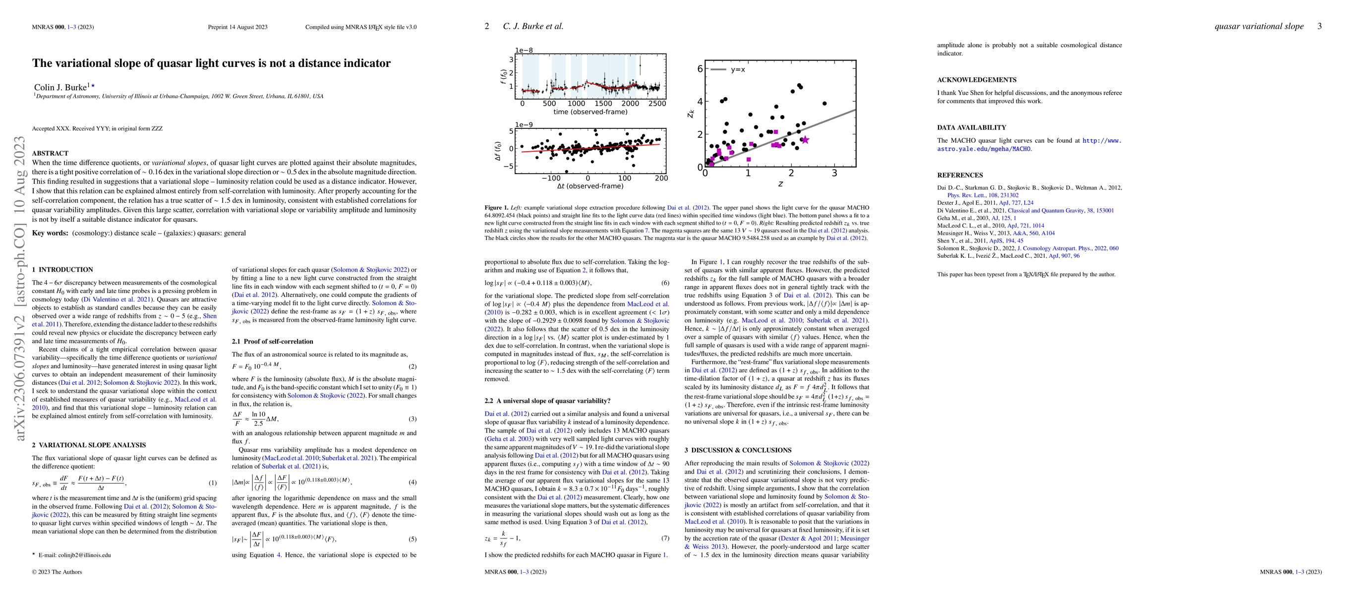 Thumbnail for The variational slope of quasar light curves is not a distance indicator
