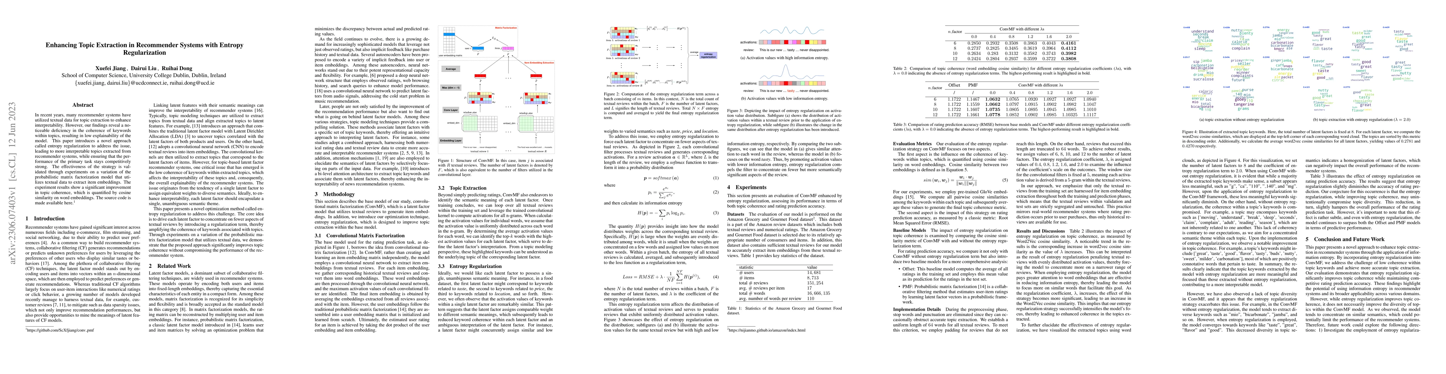 Thumbnail for Enhancing Topic Extraction in Recommender Systems with Entropy
  Regularization