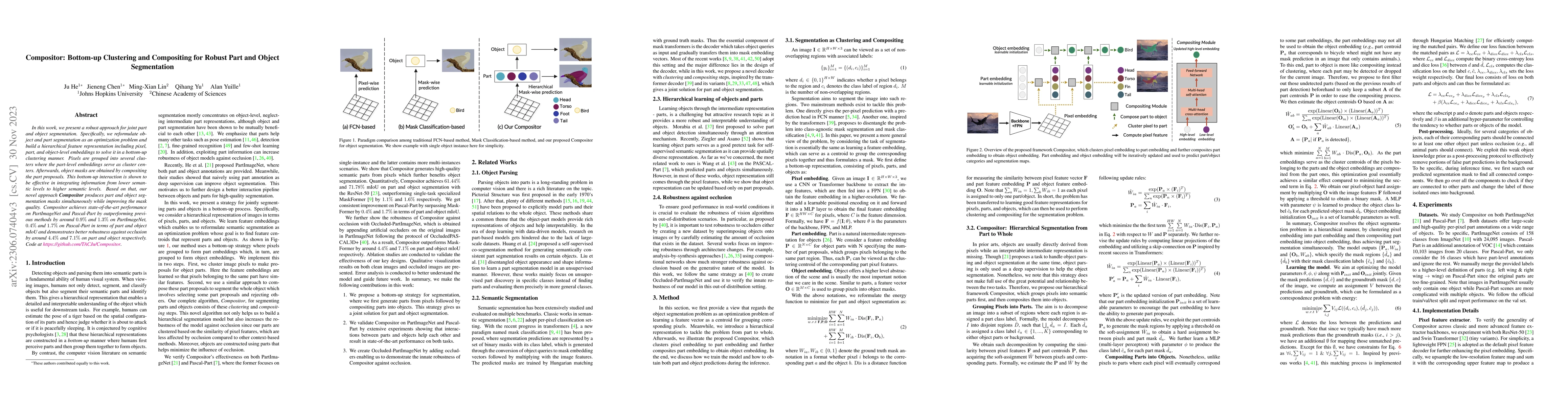 Thumbnail for Compositor: Bottom-up Clustering and Compositing for Robust Part and
  Object Segmentation