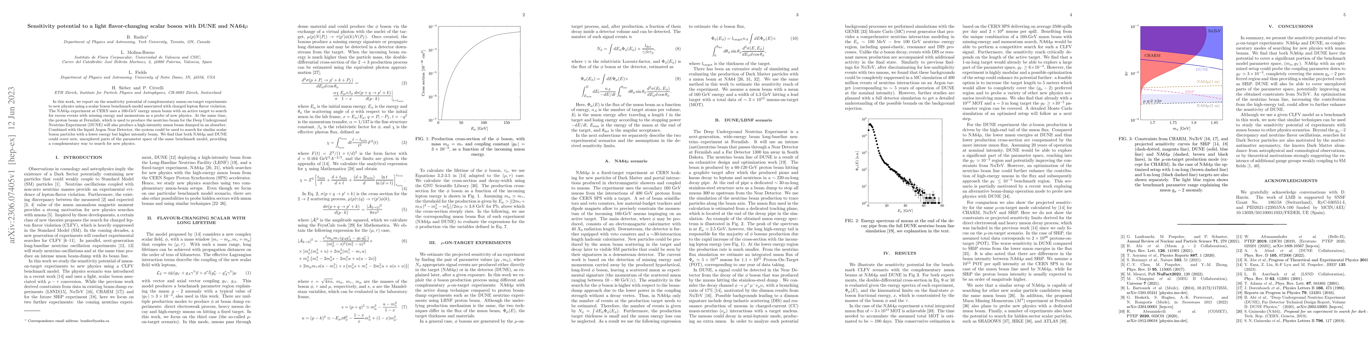 Thumbnail for Sensitivity potential to a light flavor-changing scalar boson with DUNE
  and NA64$\mu$