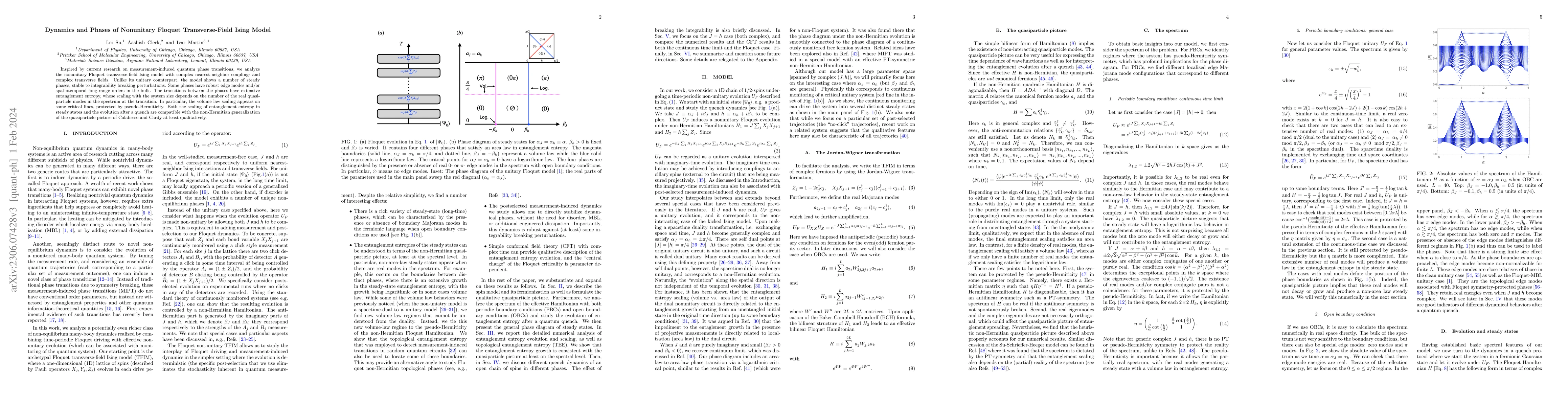 Thumbnail for Dynamics and Phases of Nonunitary Floquet Transverse-Field Ising Model