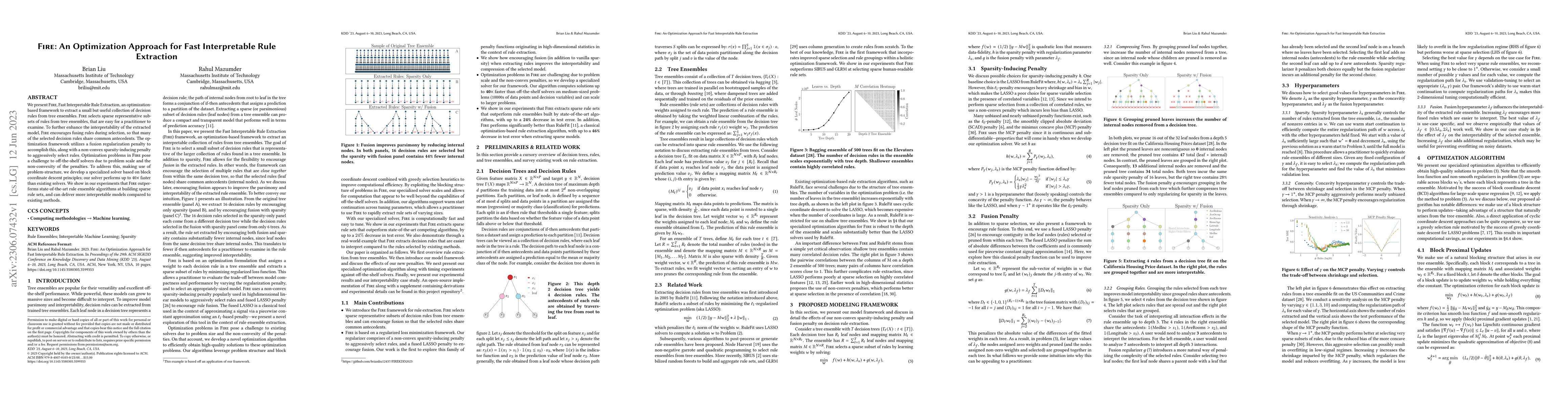 Thumbnail for FIRE: An Optimization Approach for Fast Interpretable Rule Extraction