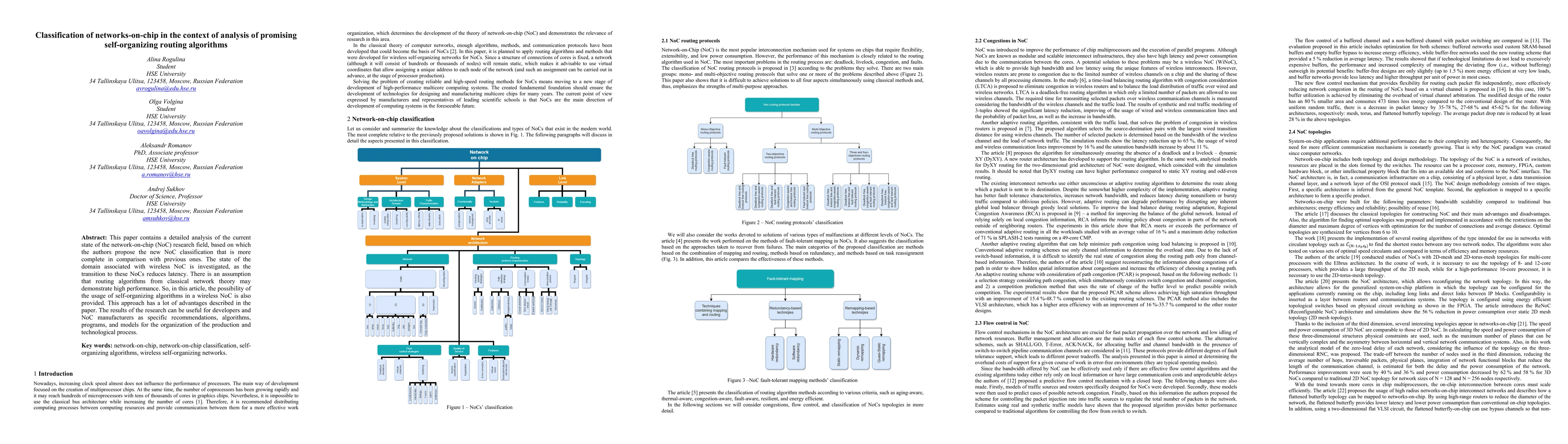 Thumbnail for Classification of networks-on-chip in the context of analysis of
  promising self-organizing routing algorithms