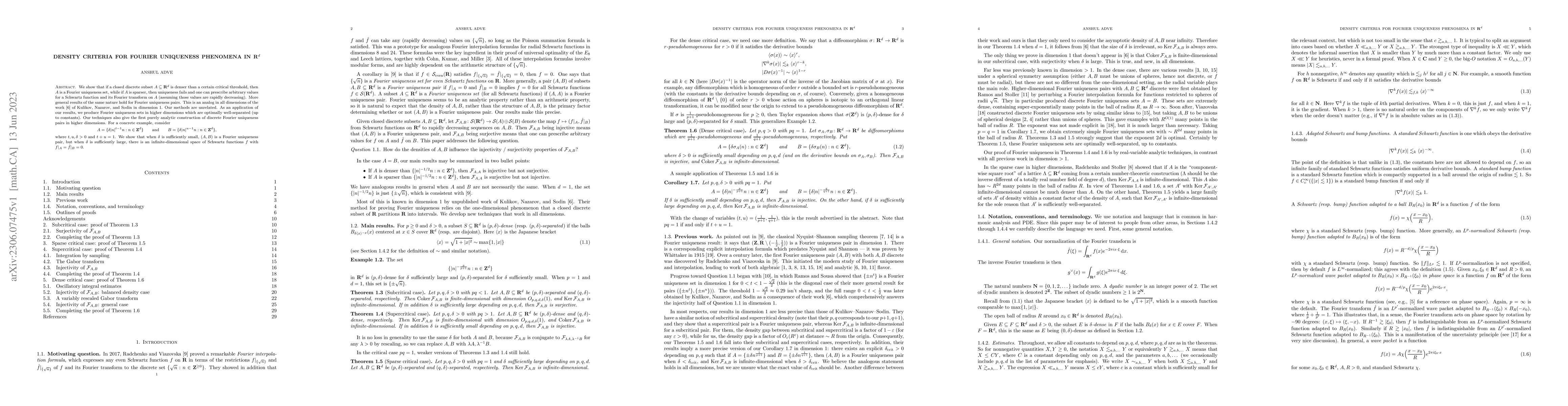 Thumbnail for Density criteria for Fourier uniqueness phenomena in $\mathbf{R}^d$
