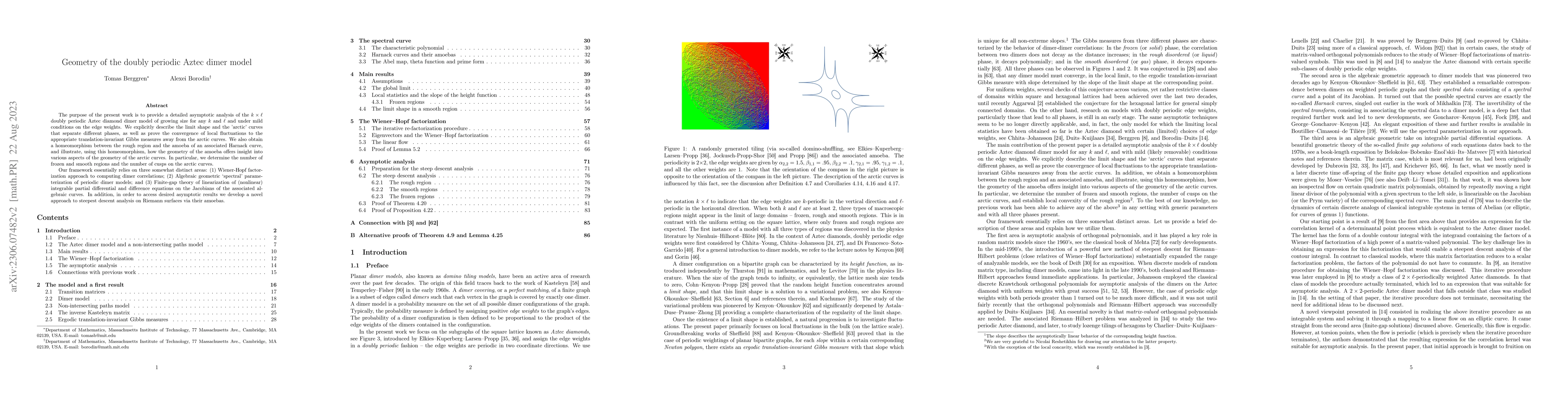 Thumbnail for Geometry of the doubly periodic Aztec dimer model