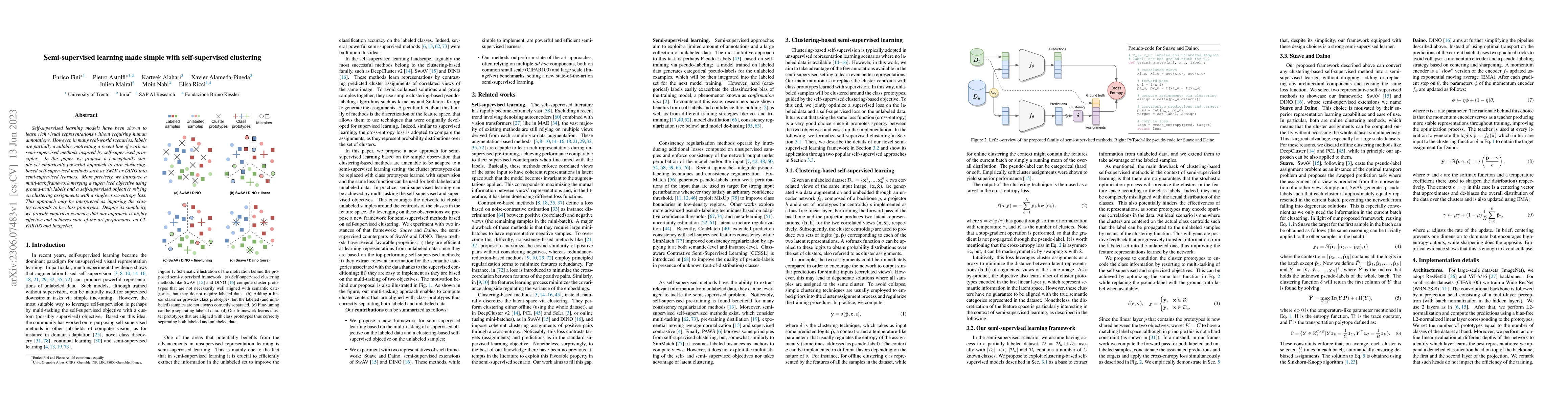 Thumbnail for Semi-supervised learning made simple with self-supervised clustering