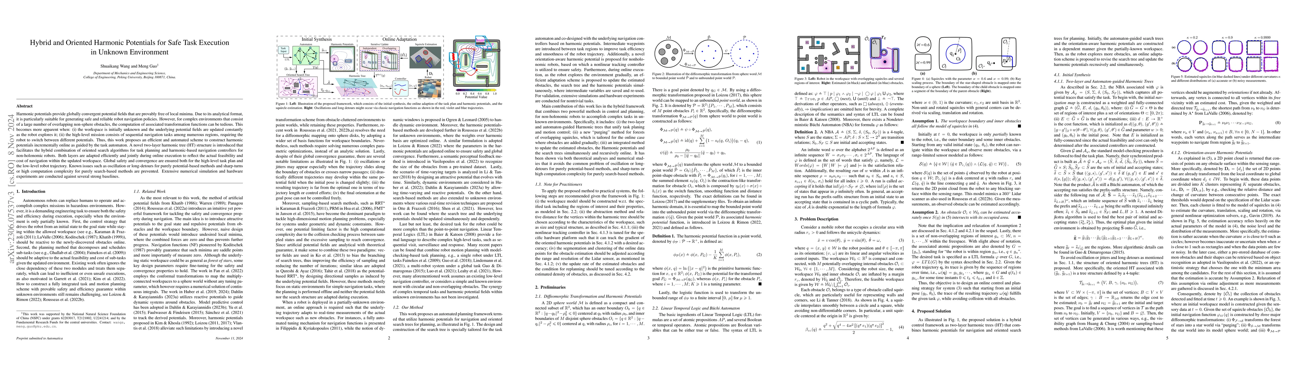 Thumbnail for Hybrid and Oriented Harmonic Potentials for Safe Task Execution in
  Unknown Environment