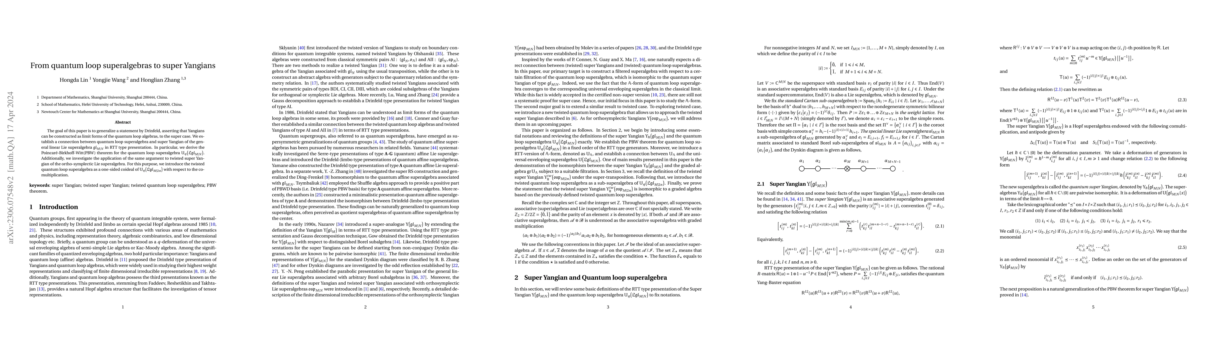 Thumbnail for From quantum loop superalgebras to super Yangians