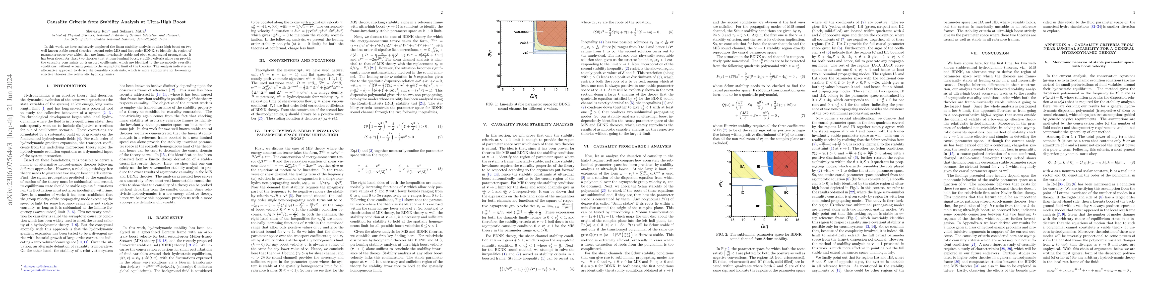 Thumbnail for Causality Criteria from Stability Analysis at Ultra-High Boost