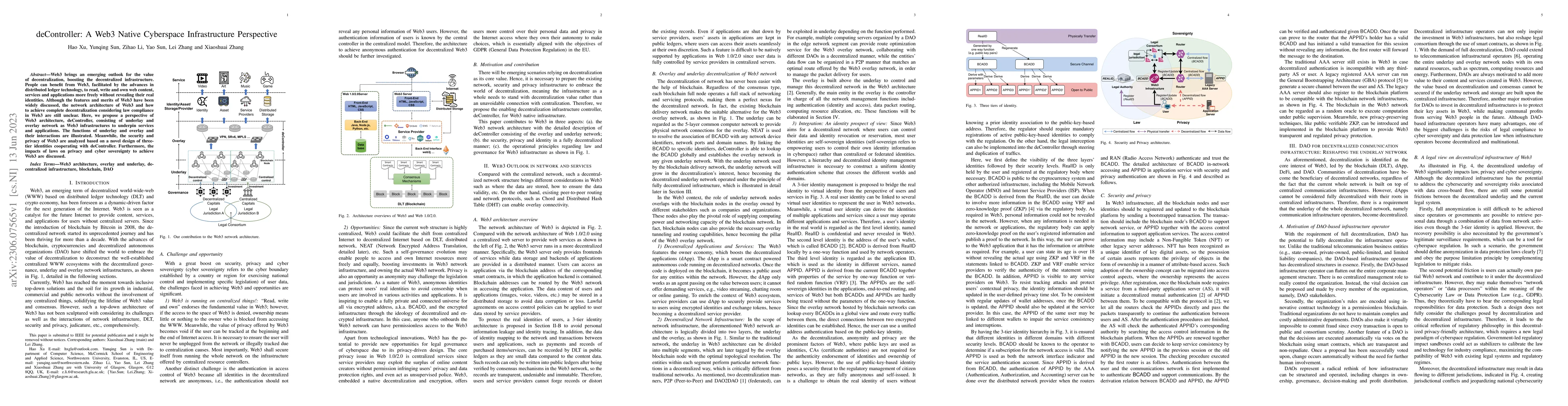 Thumbnail for deController: A Web3 Native Cyberspace Infrastructure Perspective