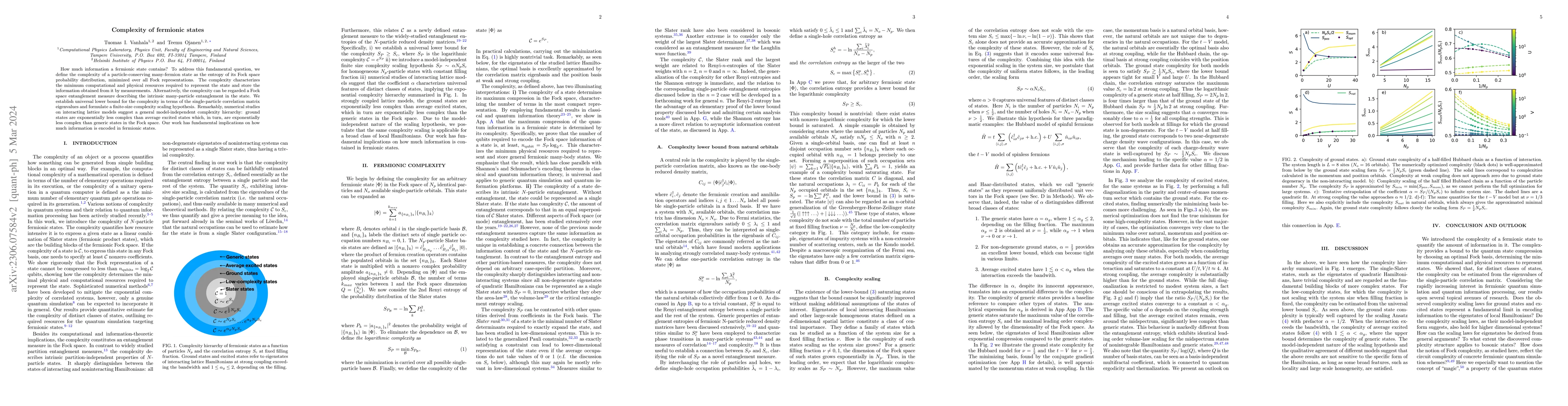 Thumbnail for Complexity of fermionic states