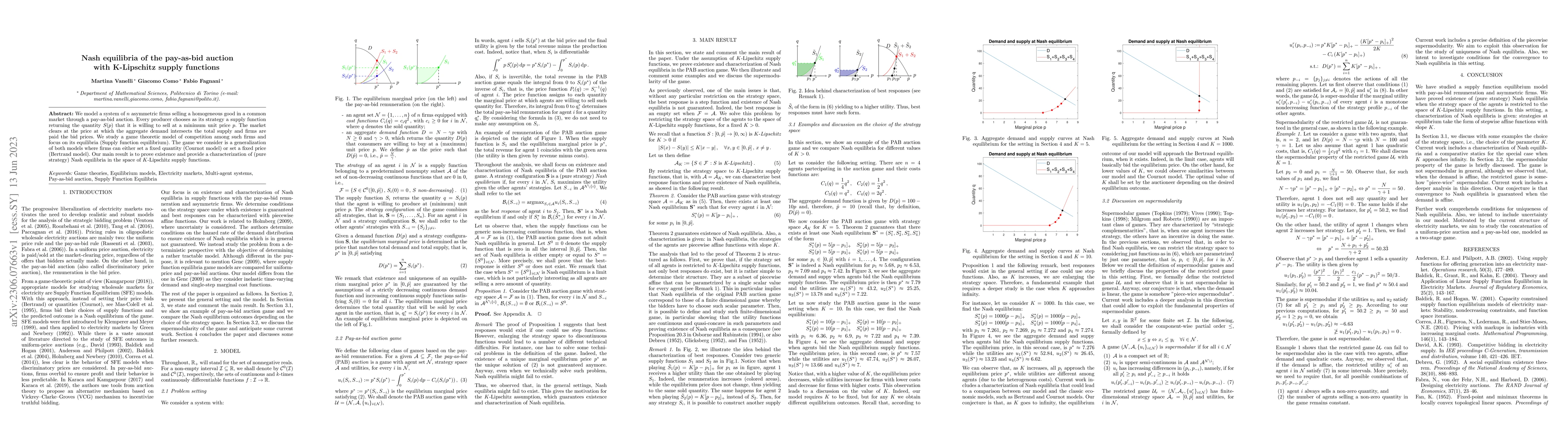 Thumbnail for Nash equilibria of the pay-as-bid auction with K-Lipschitz supply
  functions