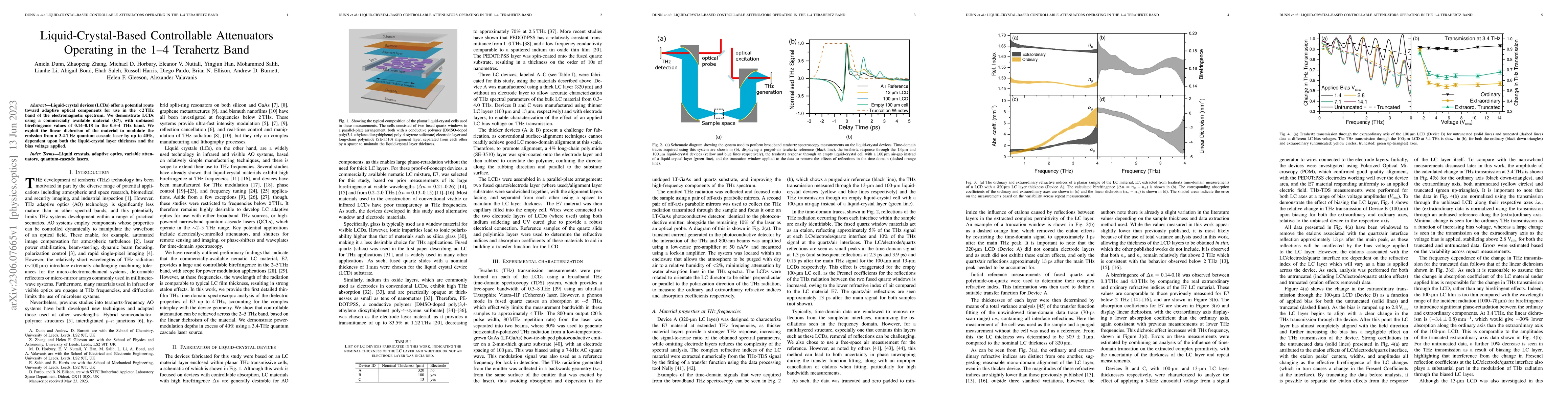 Thumbnail for Liquid-Crystal-Based Controllable Attenuators Operating in the 1-4
  Terahertz Band