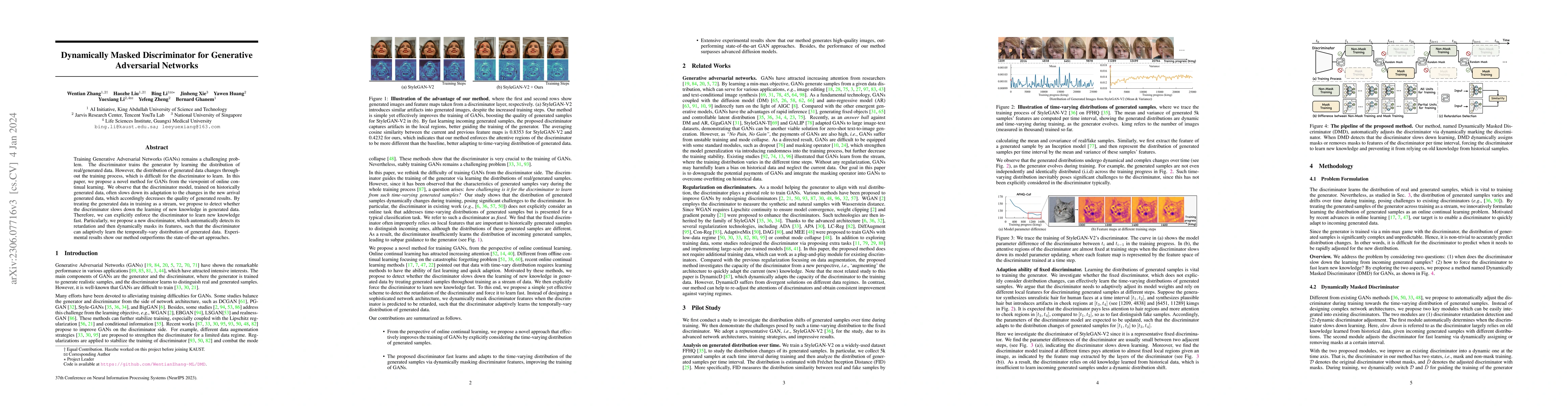 Thumbnail for Dynamically Masked Discriminator for Generative Adversarial Networks