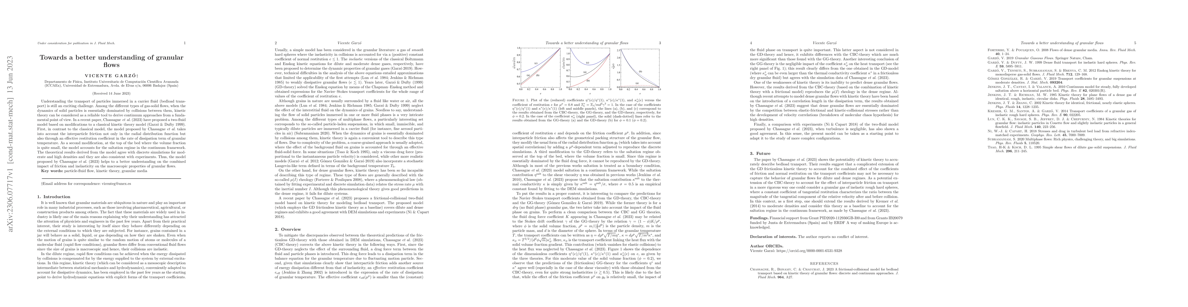 Thumbnail for Towards a better understanding of granular flows