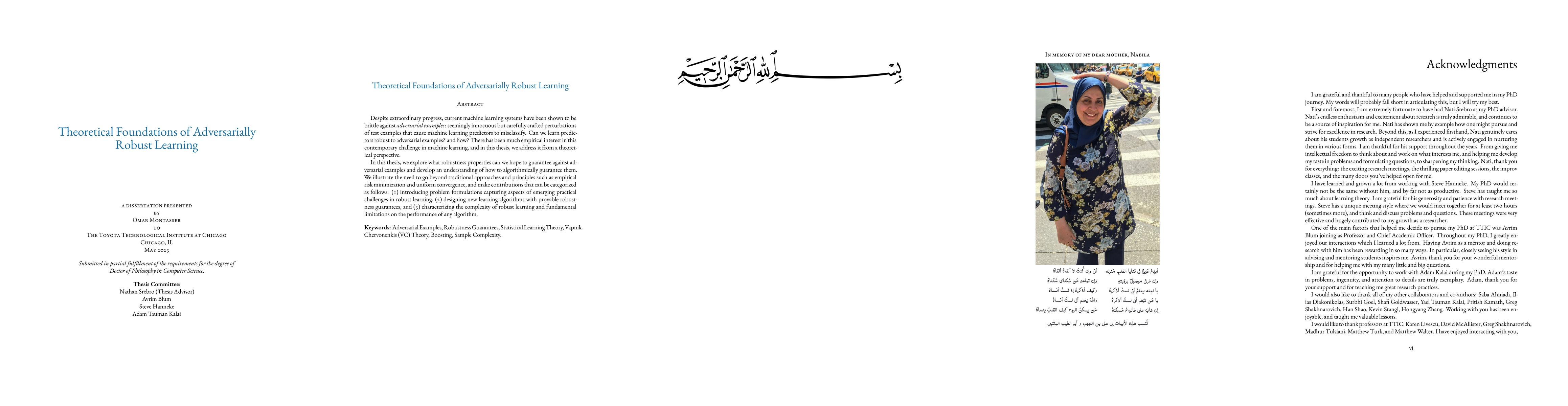 Thumbnail for Theoretical Foundations of Adversarially Robust Learning