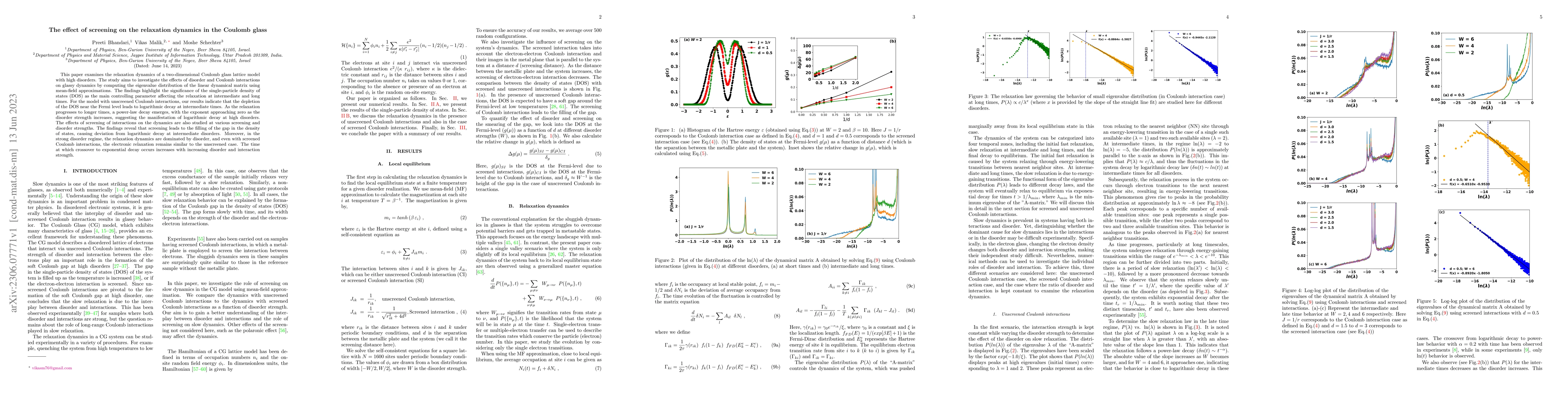 Thumbnail for The effect of screening on the relaxation dynamics in the Coulomb glass