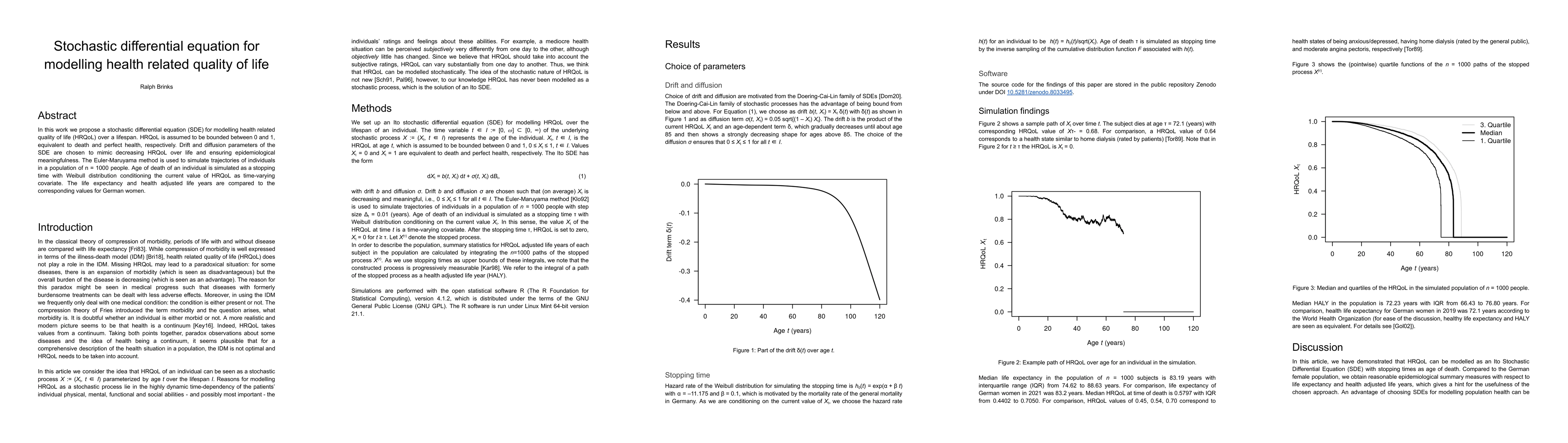 Thumbnail for Stochastic differential equation for modelling health related quality of
  life