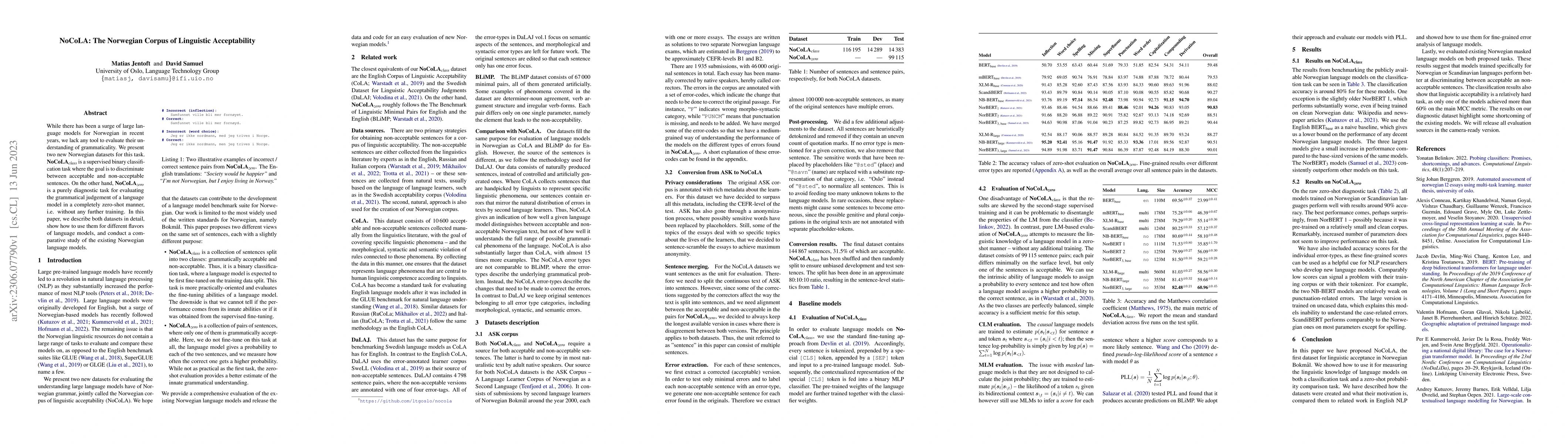 Thumbnail for NoCoLA: The Norwegian Corpus of Linguistic Acceptability