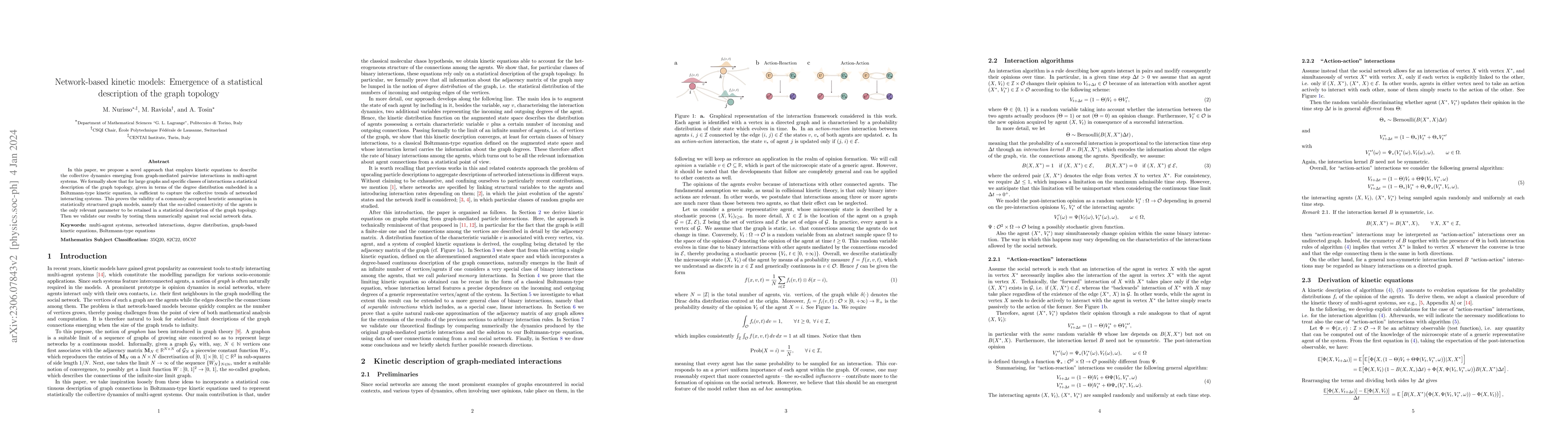 Thumbnail for Network-based kinetic models: Emergence of a statistical description of
  the graph topology