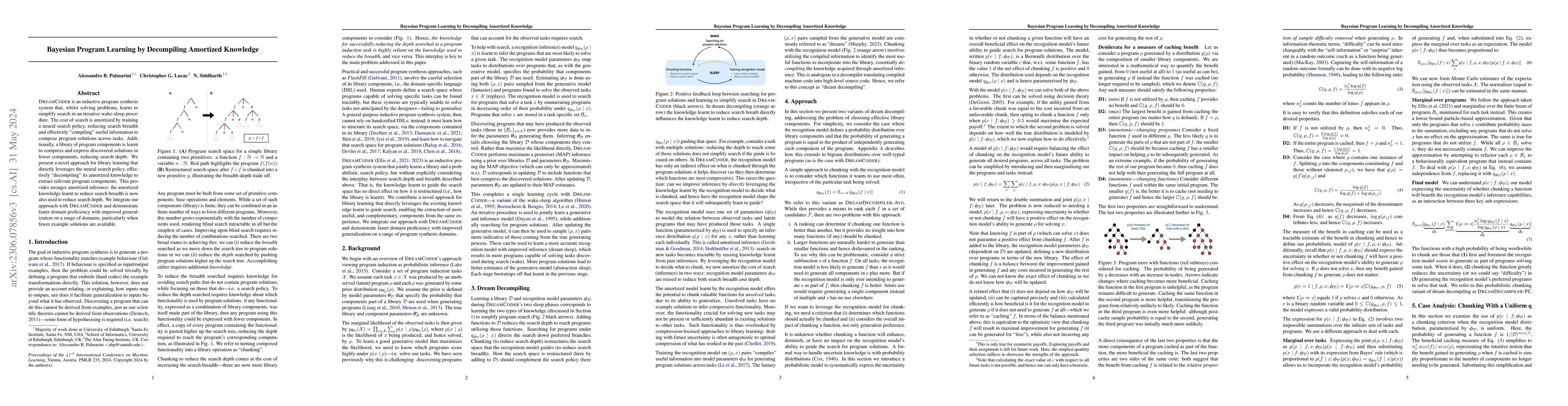 Thumbnail for Bayesian Program Learning by Decompiling Amortized Knowledge