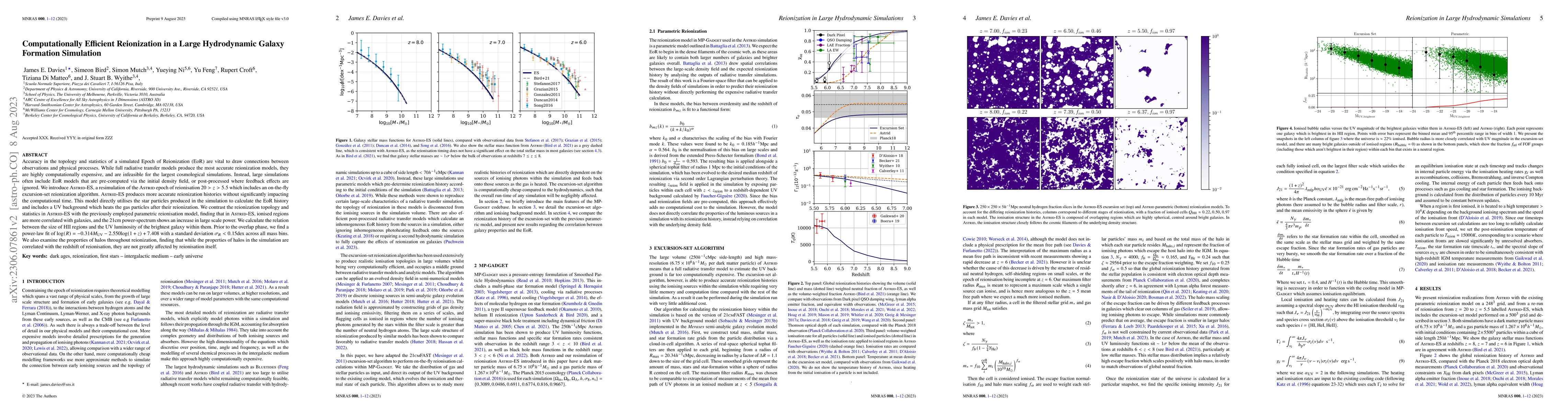 Thumbnail for Efficient Reionization in a Large Hydrodynamic Galaxy Formation
  Simulation