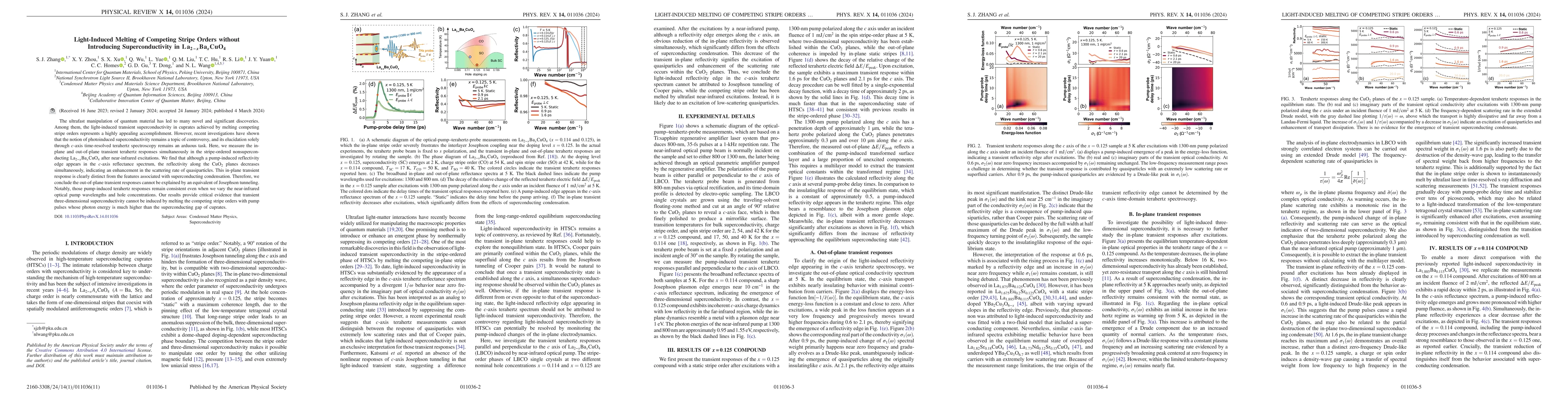 Thumbnail for Light-Induced Melting of Competing Stripe Orders without Introducing
  Superconductivity in La$_\mathbf{2-x}$Ba$_\mathbf{x}$CuO$_\mathbf{4}$