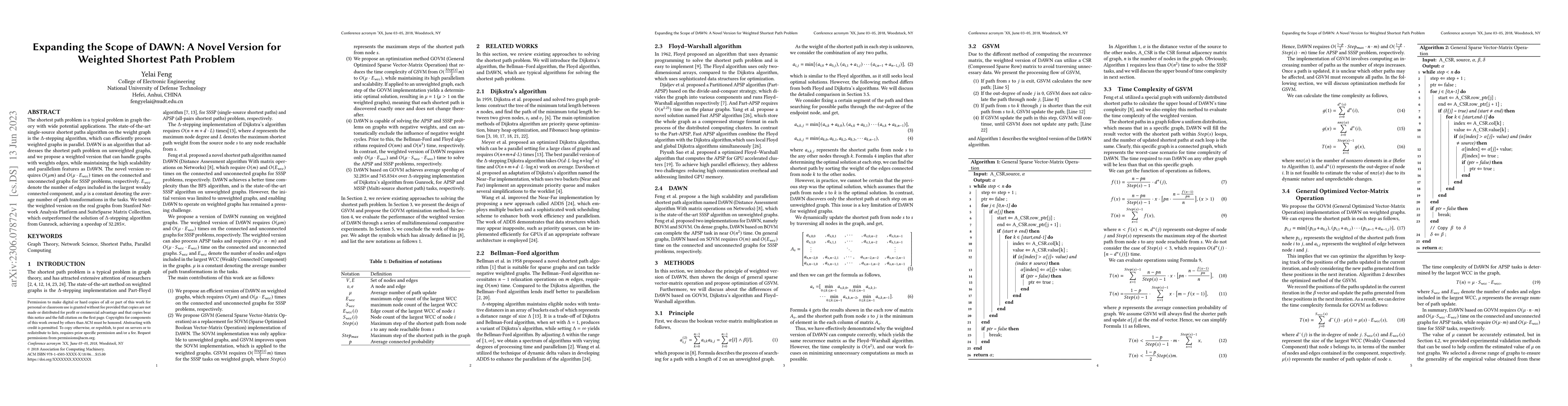 Thumbnail for Expanding the Scope of DAWN: A Novel Version for Weighted Shortest Path
  Problem