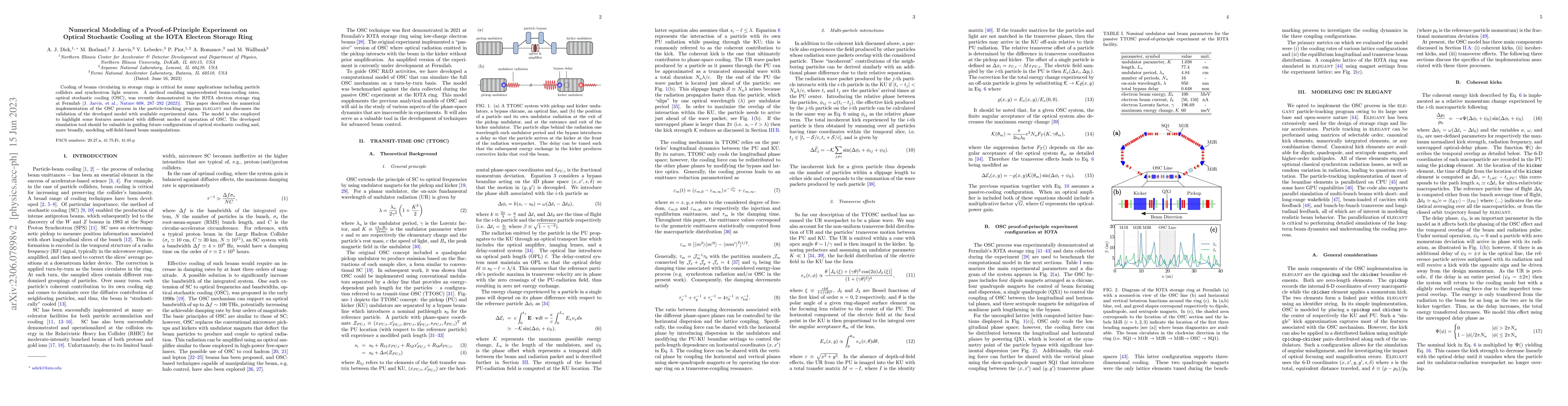 Thumbnail for Numerical Modeling of a Proof-of-Principle Experiment on Optical
  Stochastic Cooling at the IOTA Electron Storage Ring