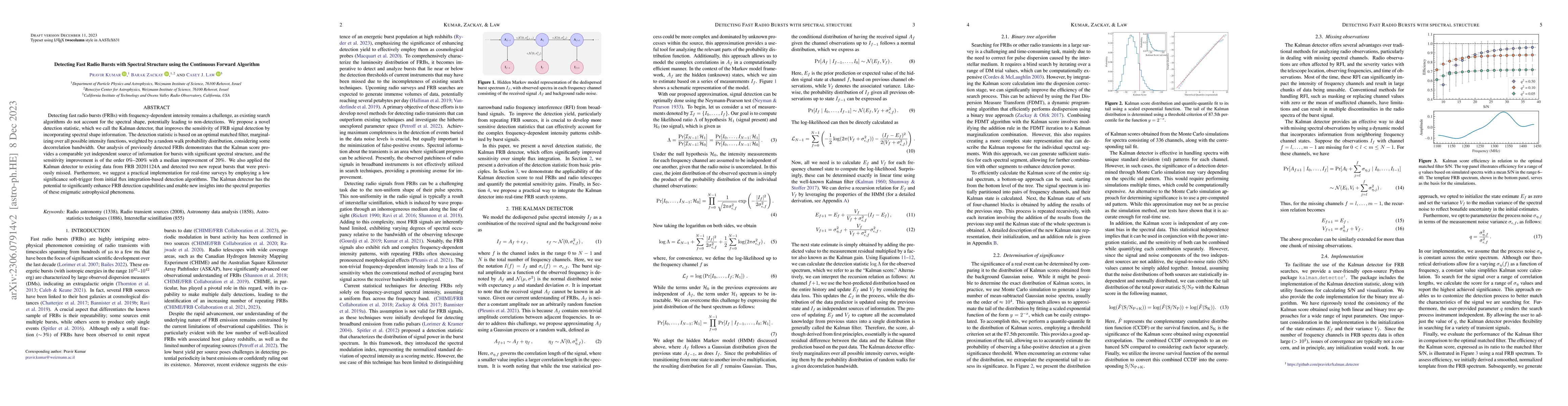 Thumbnail for Detecting Fast Radio Bursts with Spectral Structure using the Continuous
  Forward Algorithm