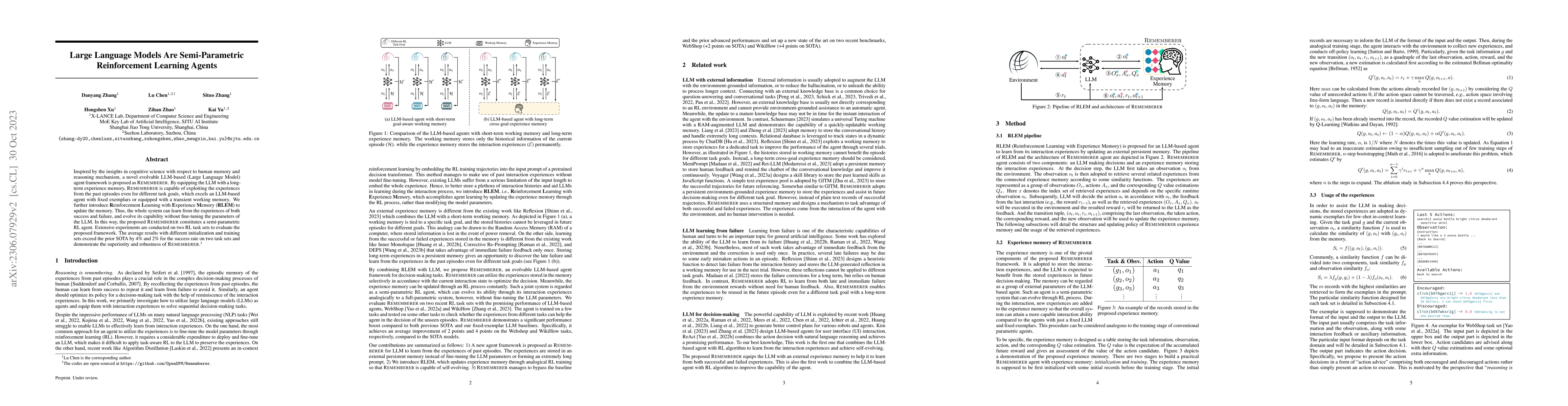 Thumbnail for Large Language Models Are Semi-Parametric Reinforcement Learning Agents